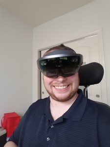 Matt wearing the Hololens