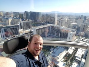 Matt in Las Vegas riding the High Rider