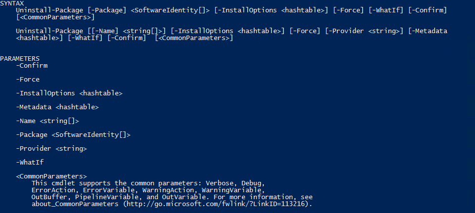 Uninstall-Package